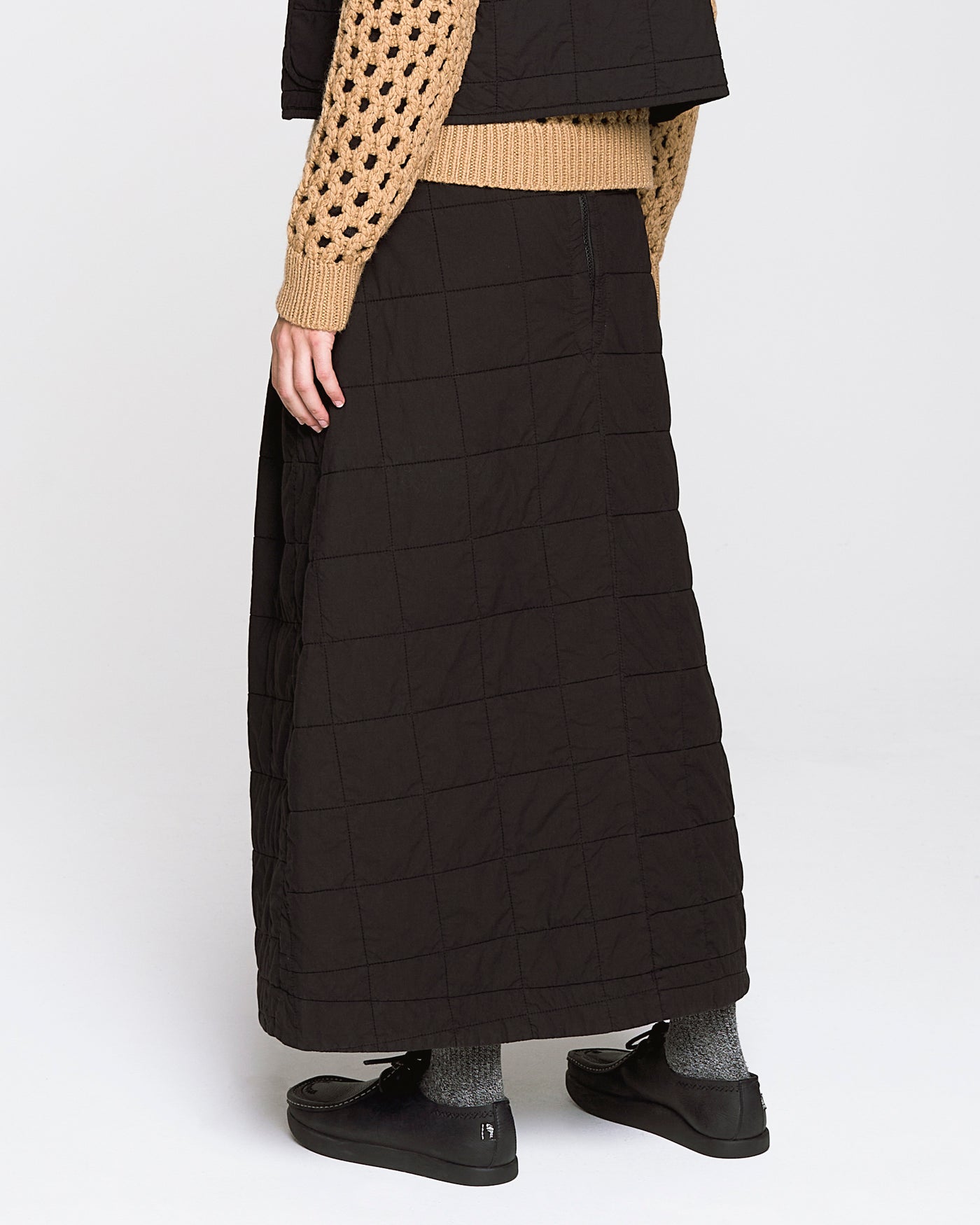 G.o.D Tulip Skirt Cotton Quilt Black