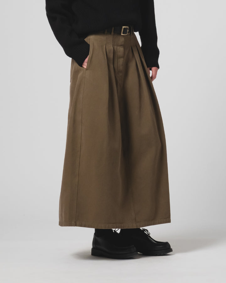 G.o.D Bulb Skirt Canvas Fossil Green