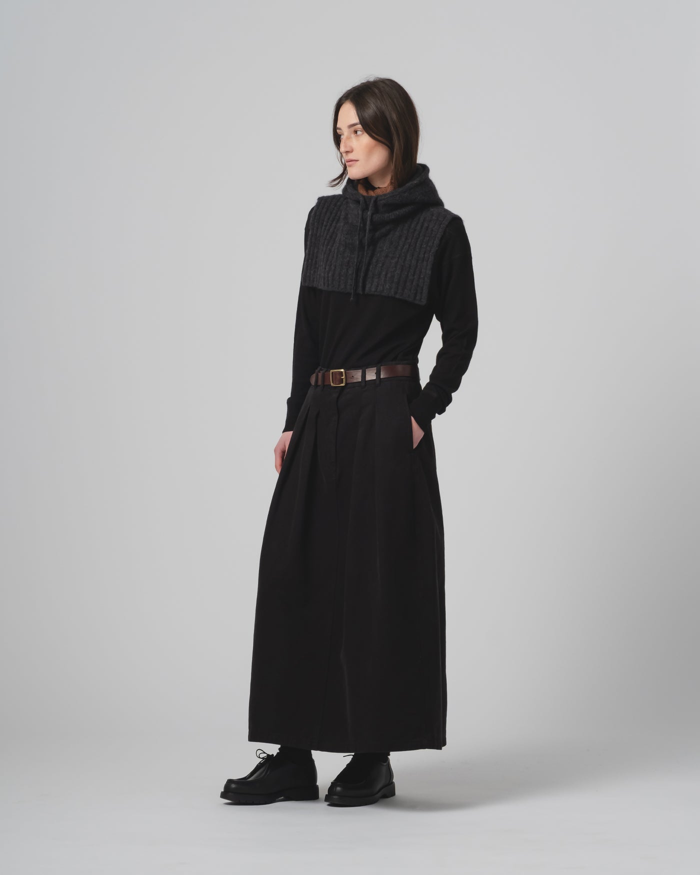 G.o.D Bulb Skirt Canvas Black