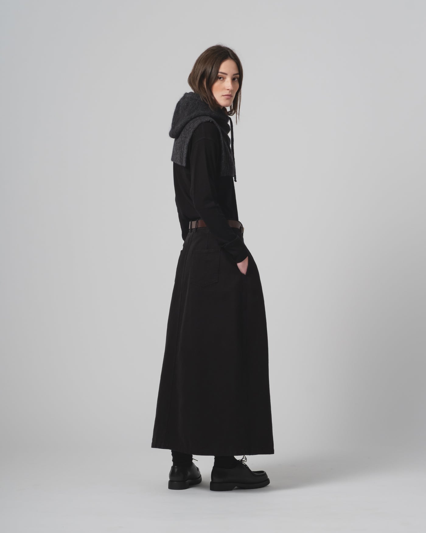 G.o.D Bulb Skirt Canvas Black