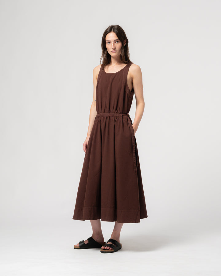 G.o.D Apron Dress Faro Cotton Henna