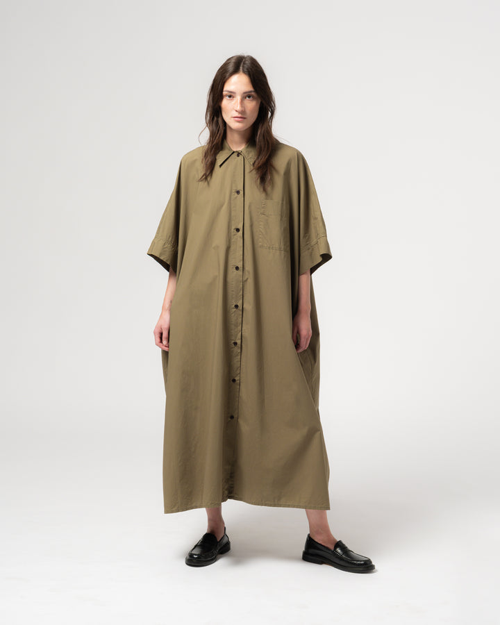 G.o.D Shirt Dress Light Popeline Canteen Green
