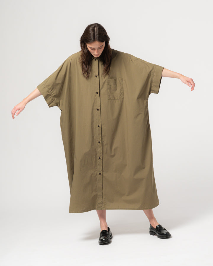 G.o.D Shirt Dress Light Popeline Canteen Green