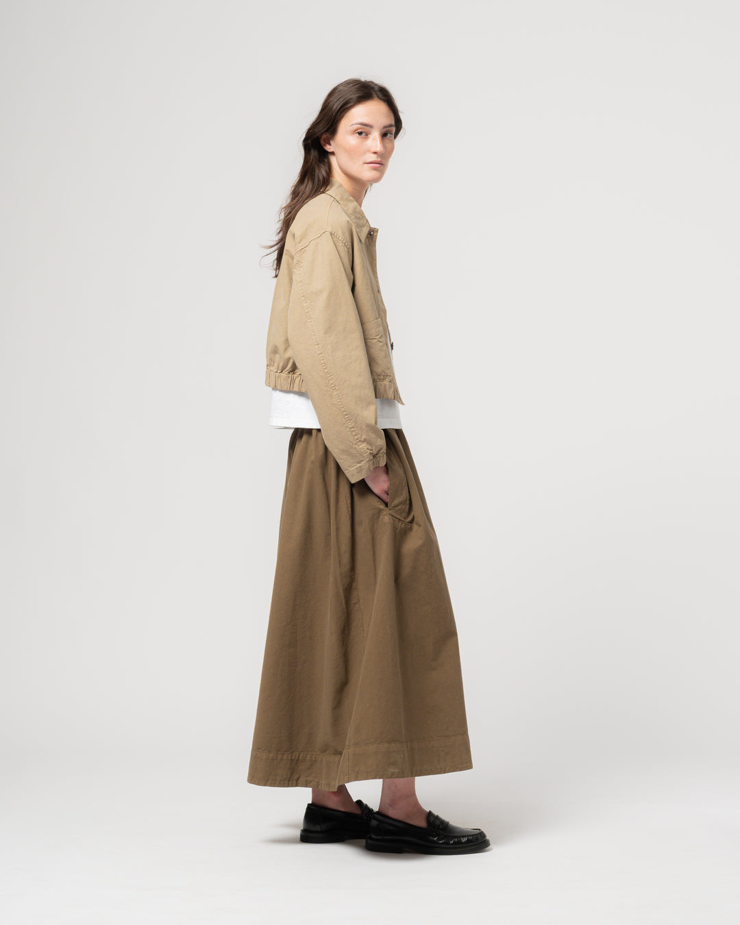 G.o.D Artisan Shirt Cotton Linen Kelp