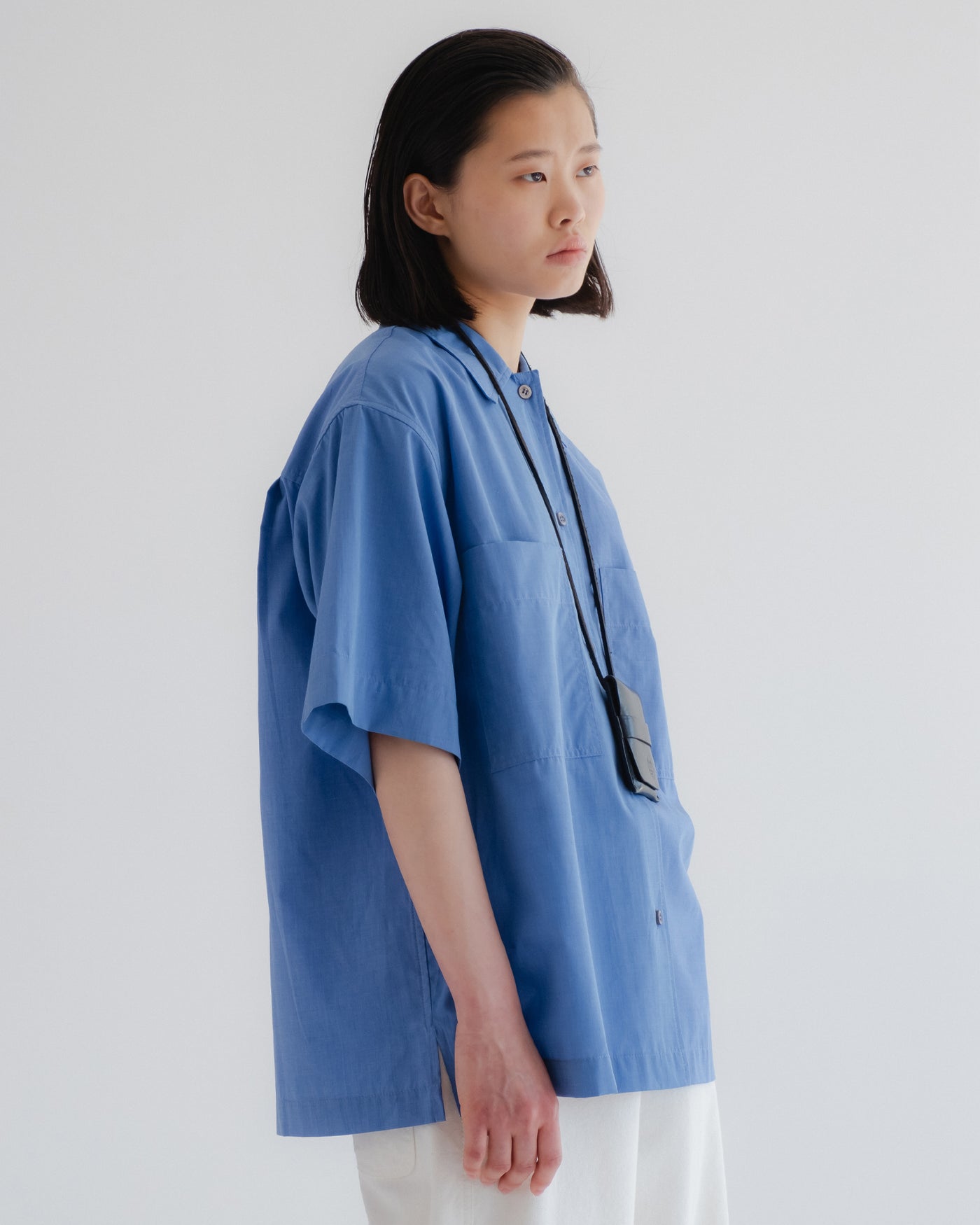 Okinawa Shirt Blue Sea Cotton Blue