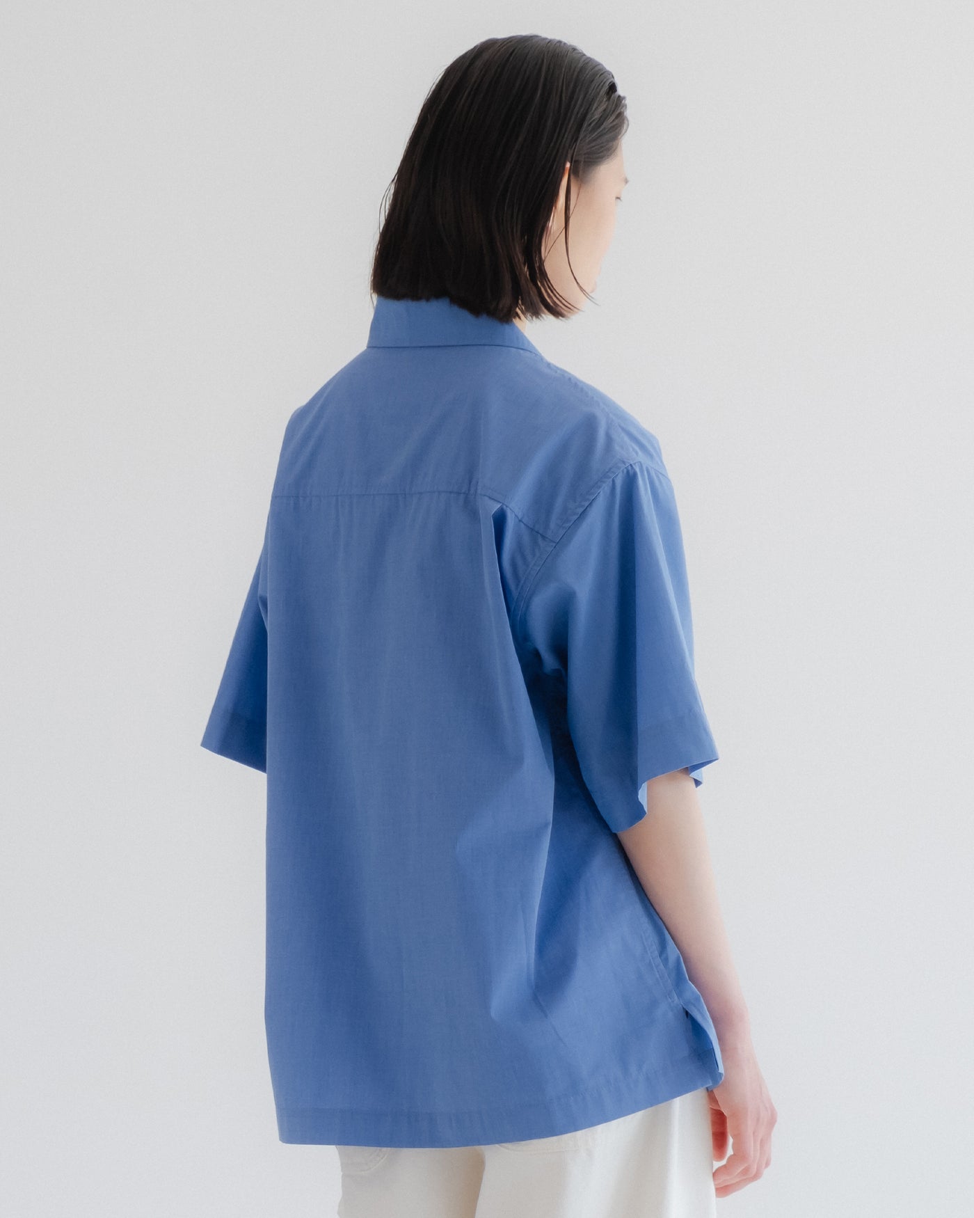 Okinawa Shirt Blue Sea Cotton Blue