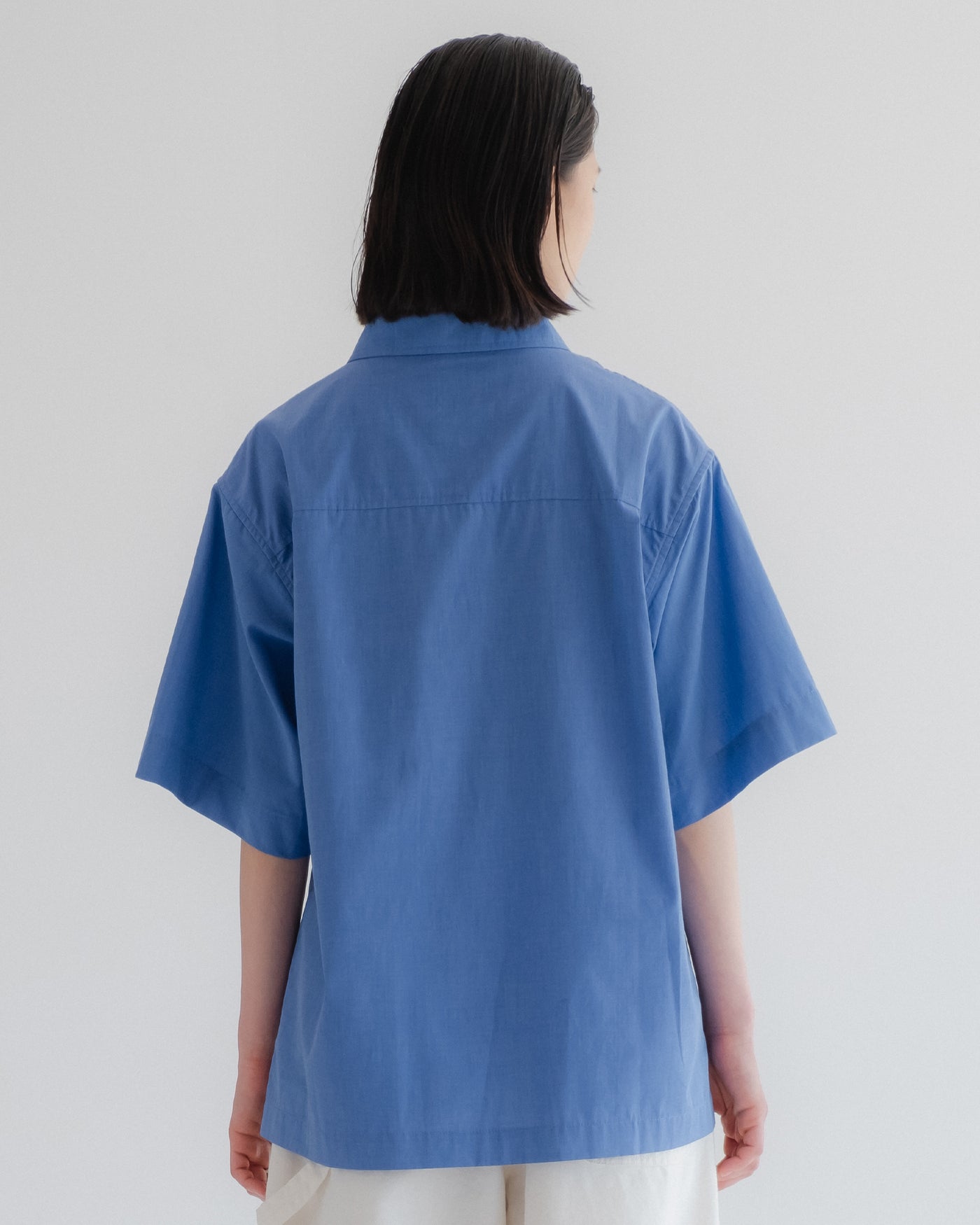 Okinawa Shirt Blue Sea Cotton Blue