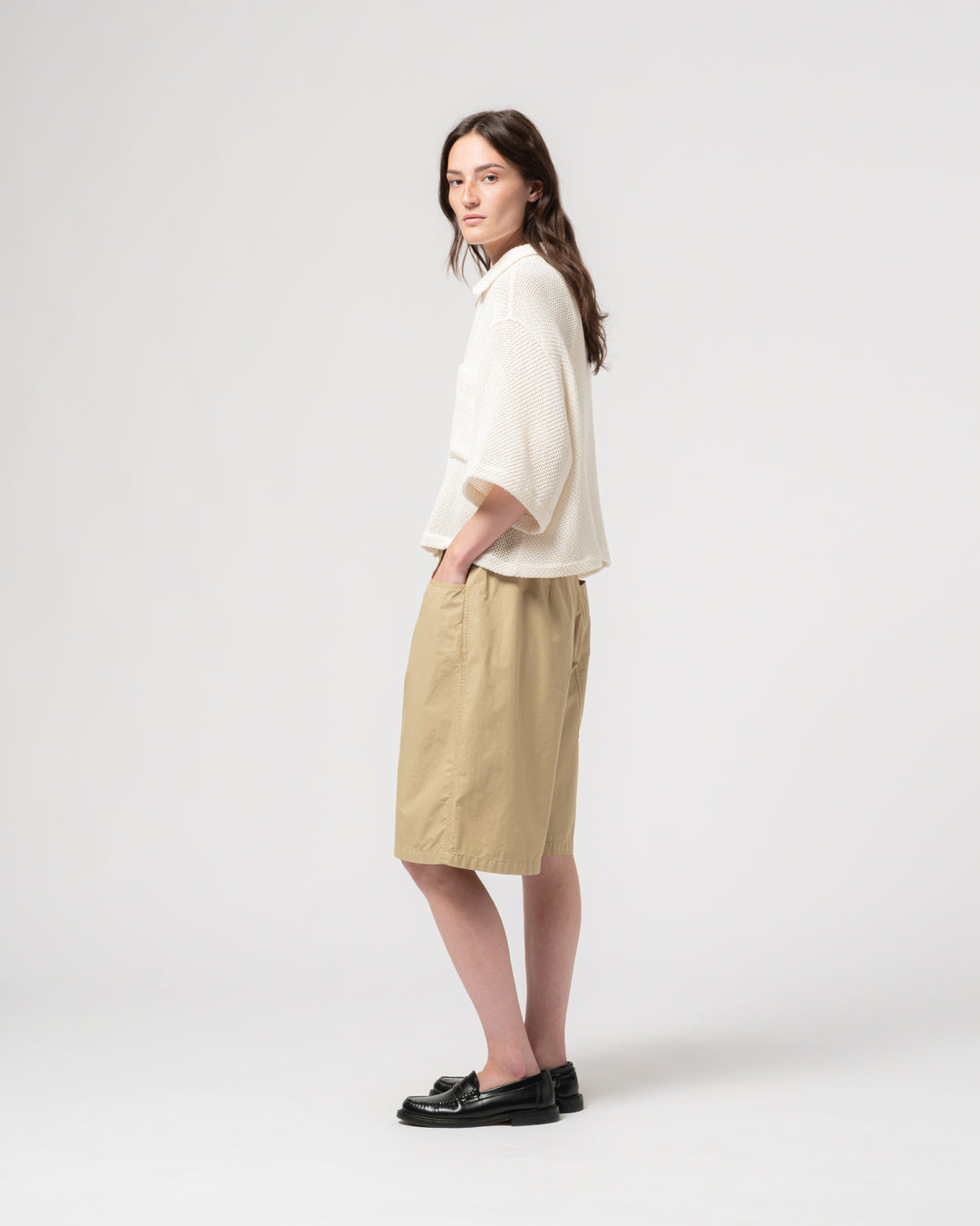 G.o.D Sumatra Shirt Trellis Cotton Ecru
