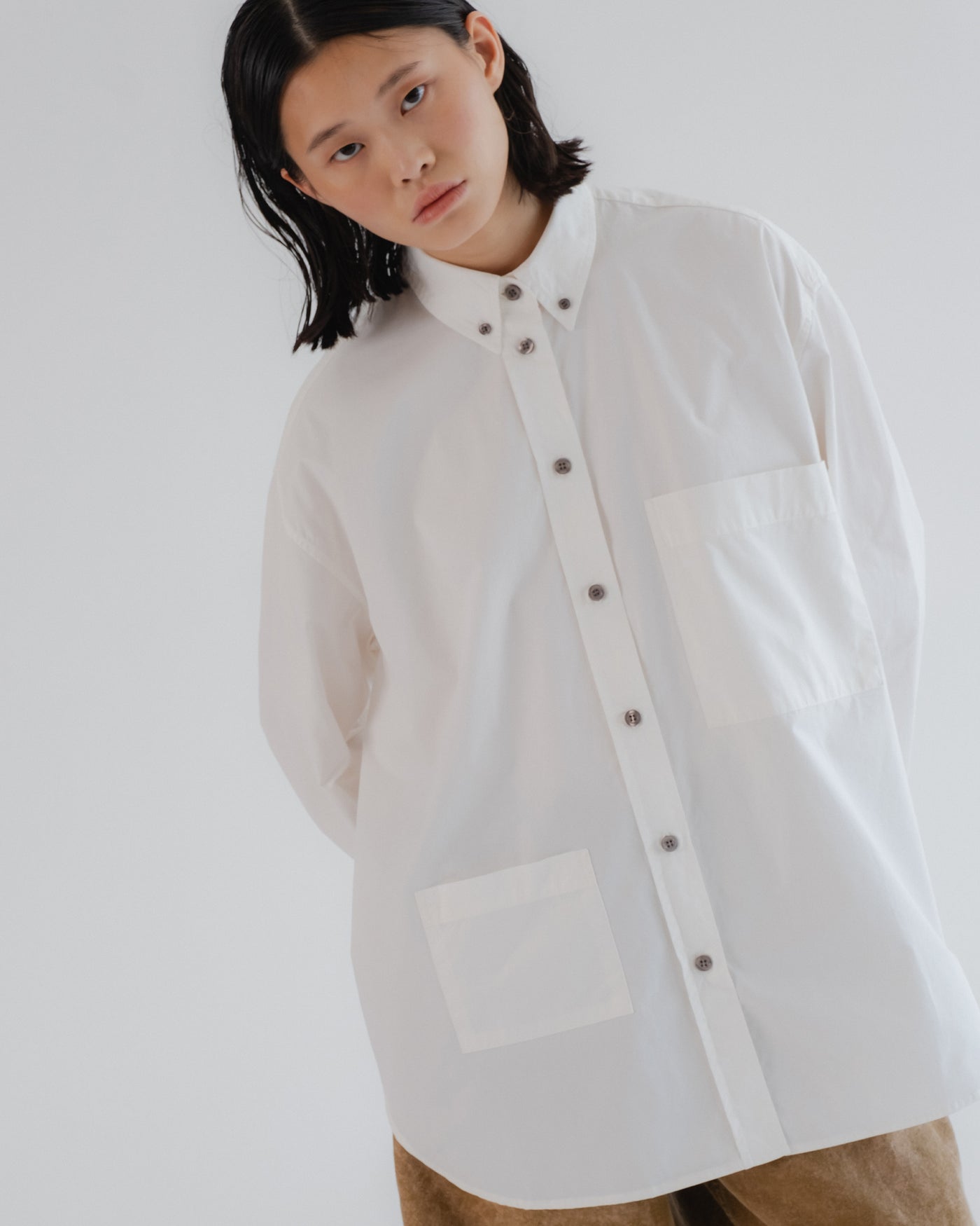 G.o.D Icon Shirt Poplin Milk