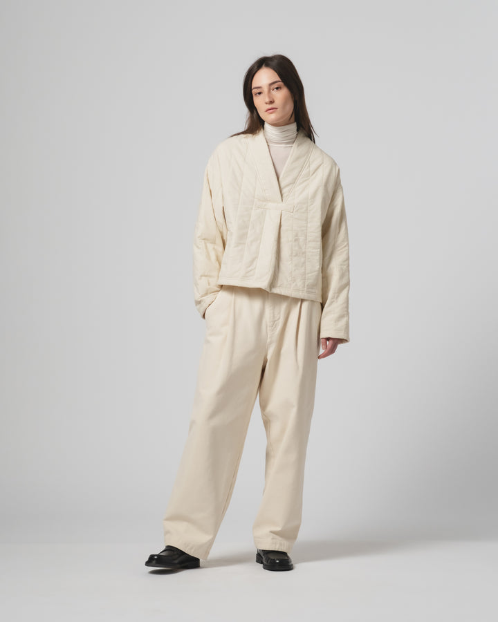 G.o.D Toku Sweater Quilted Cotton Ecru