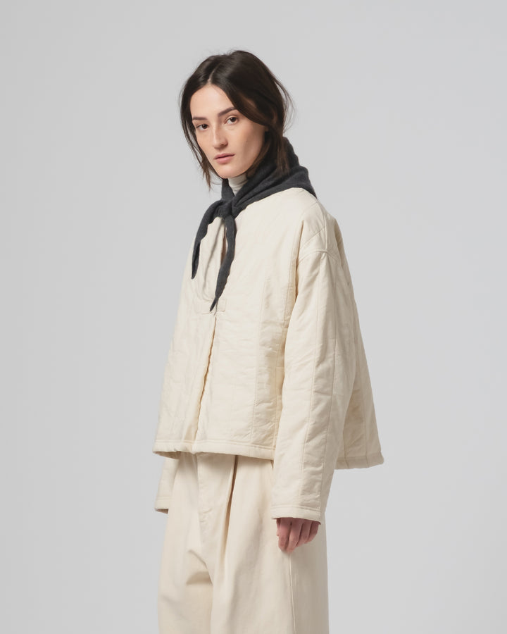 G.o.D Toku Sweater Quilted Cotton Ecru