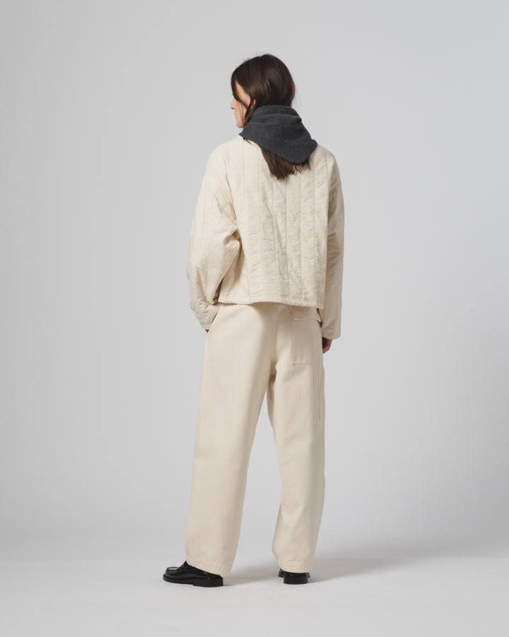 G.o.D Toku Sweater Quilted Cotton Ecru