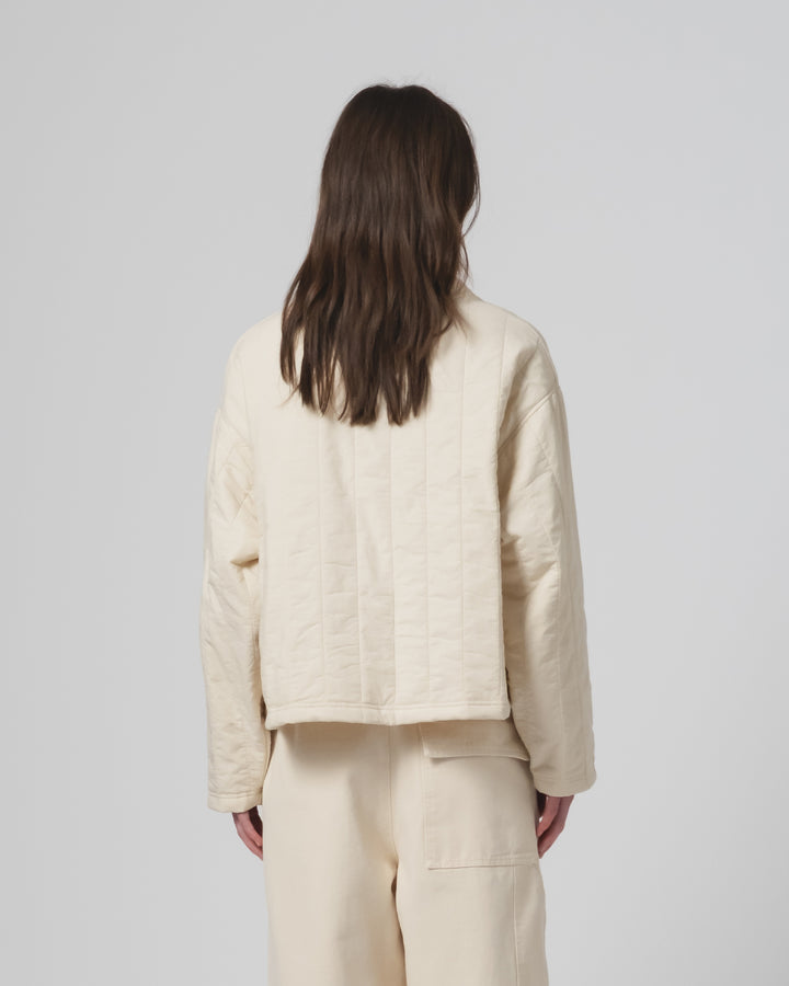 G.o.D Toku Sweater Quilted Cotton Ecru