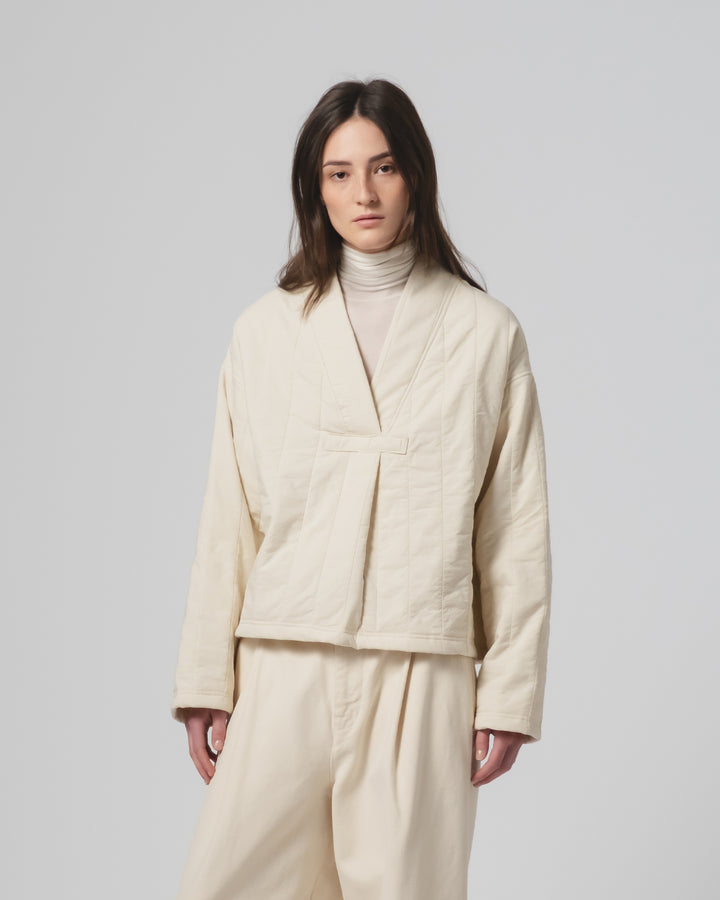 G.o.D Toku Sweater Quilted Cotton Ecru