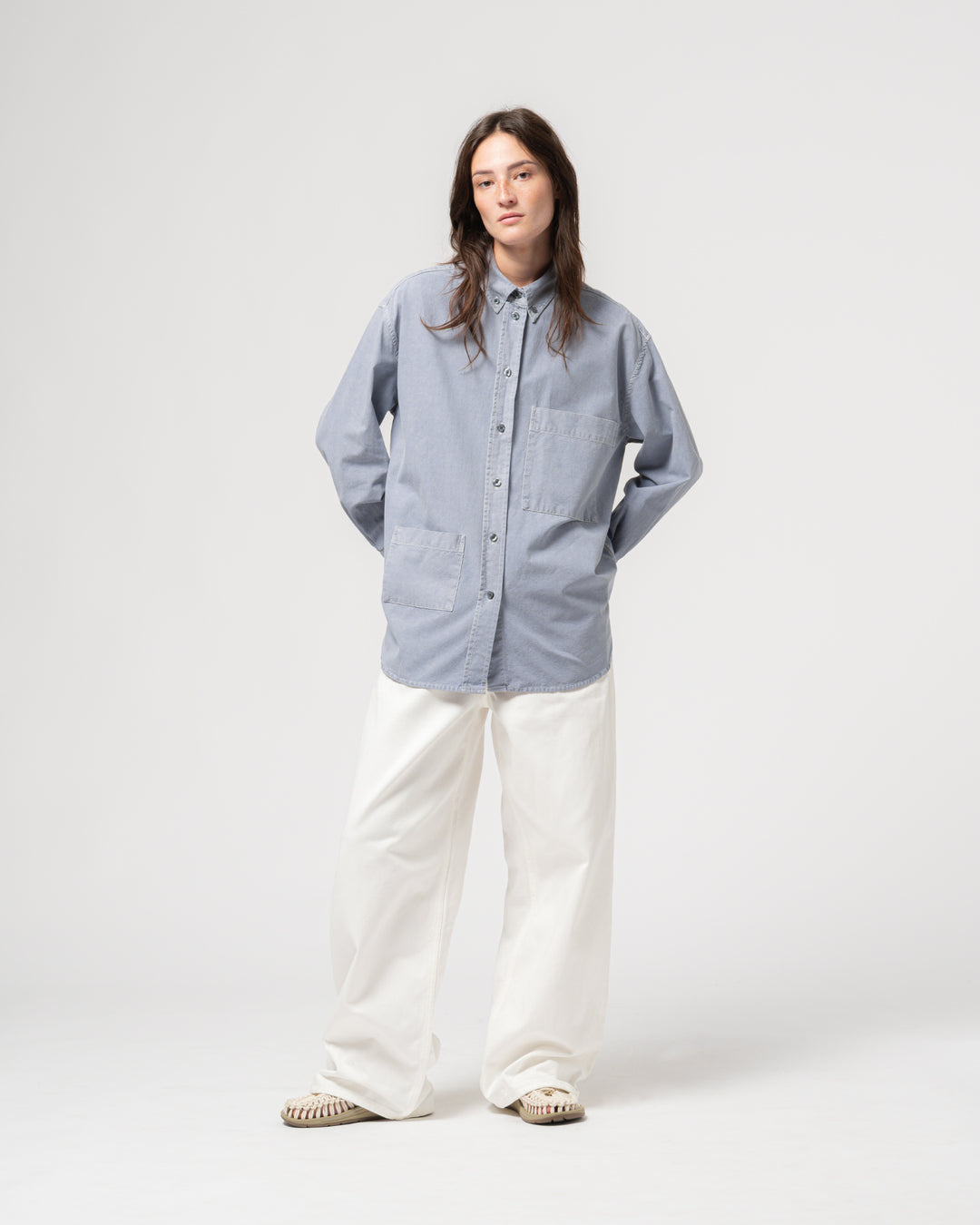 G.o.D Icon Shirt Cristobal Cotton Pearl Blue