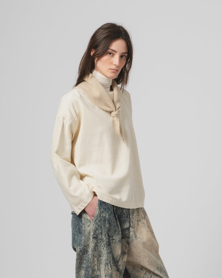 G.o.D Guard Smock Slub Cotton Off White