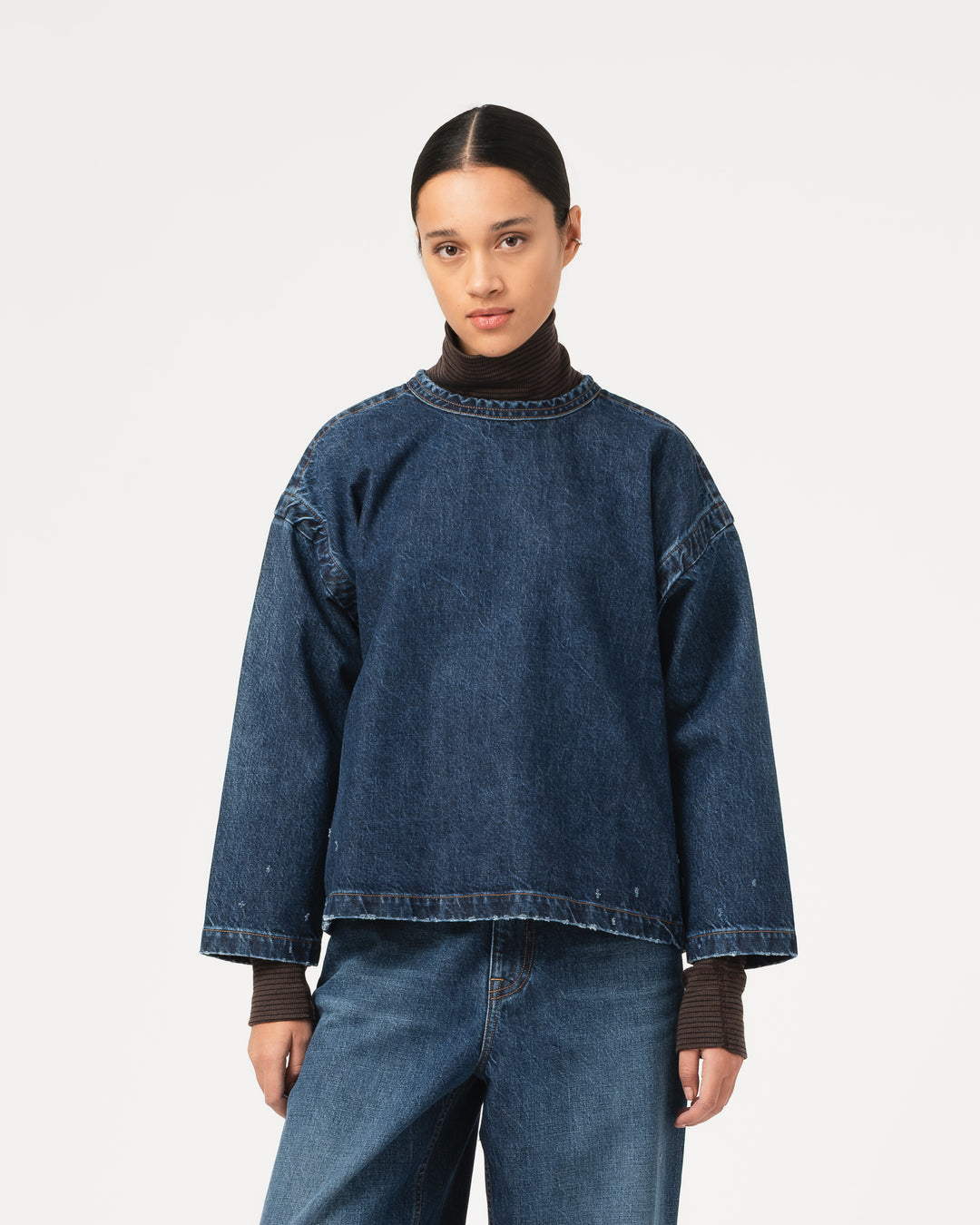 G.o.D Guard Smock Century Denim Erosion Blue