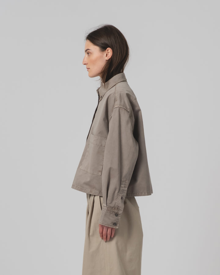 G.o.D Cubic Shirt Fine Broken Twill Aluminium