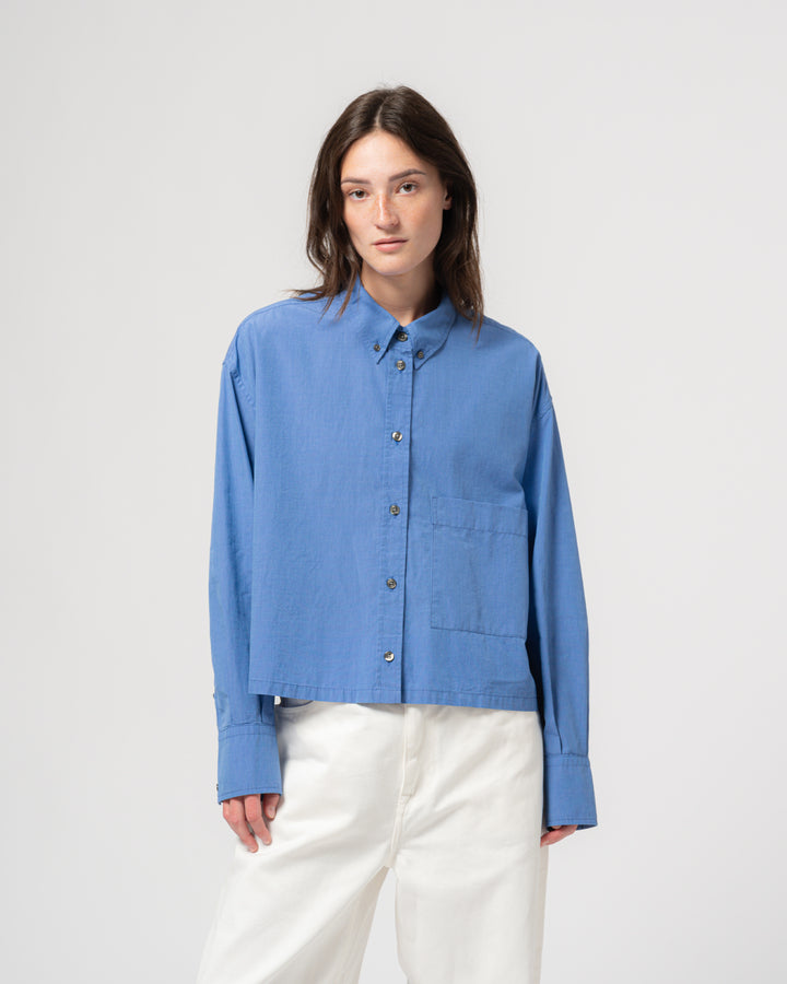 G.o.D Cubic Shirt Blue Sea Cotton Blue