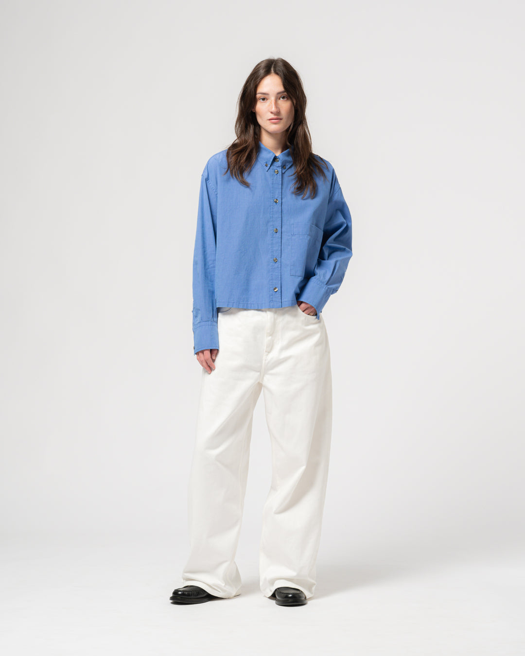 G.o.D Cubic Shirt Blue Sea Cotton Blue