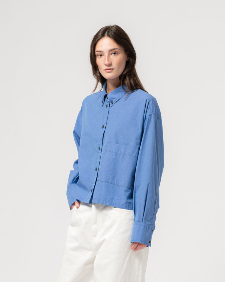 G.o.D Cubic Shirt Blue Sea Cotton Blue