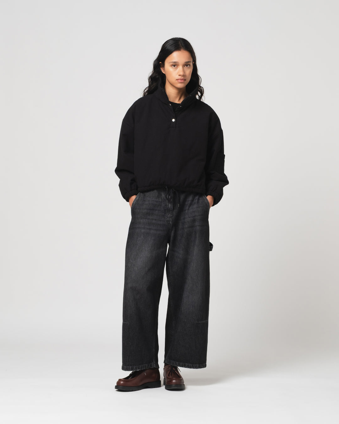 G.o.D Marky Sweater Padded Cotton Black