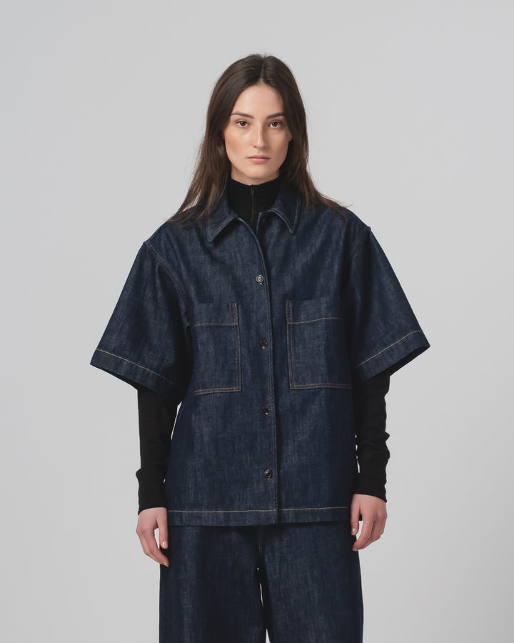 G.o.D Okinawa Shirt Century Denim Blue