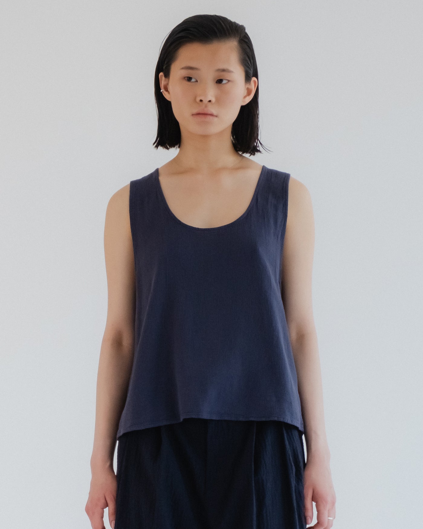 G.o.D Tank Top Gazebo Cotton Navy