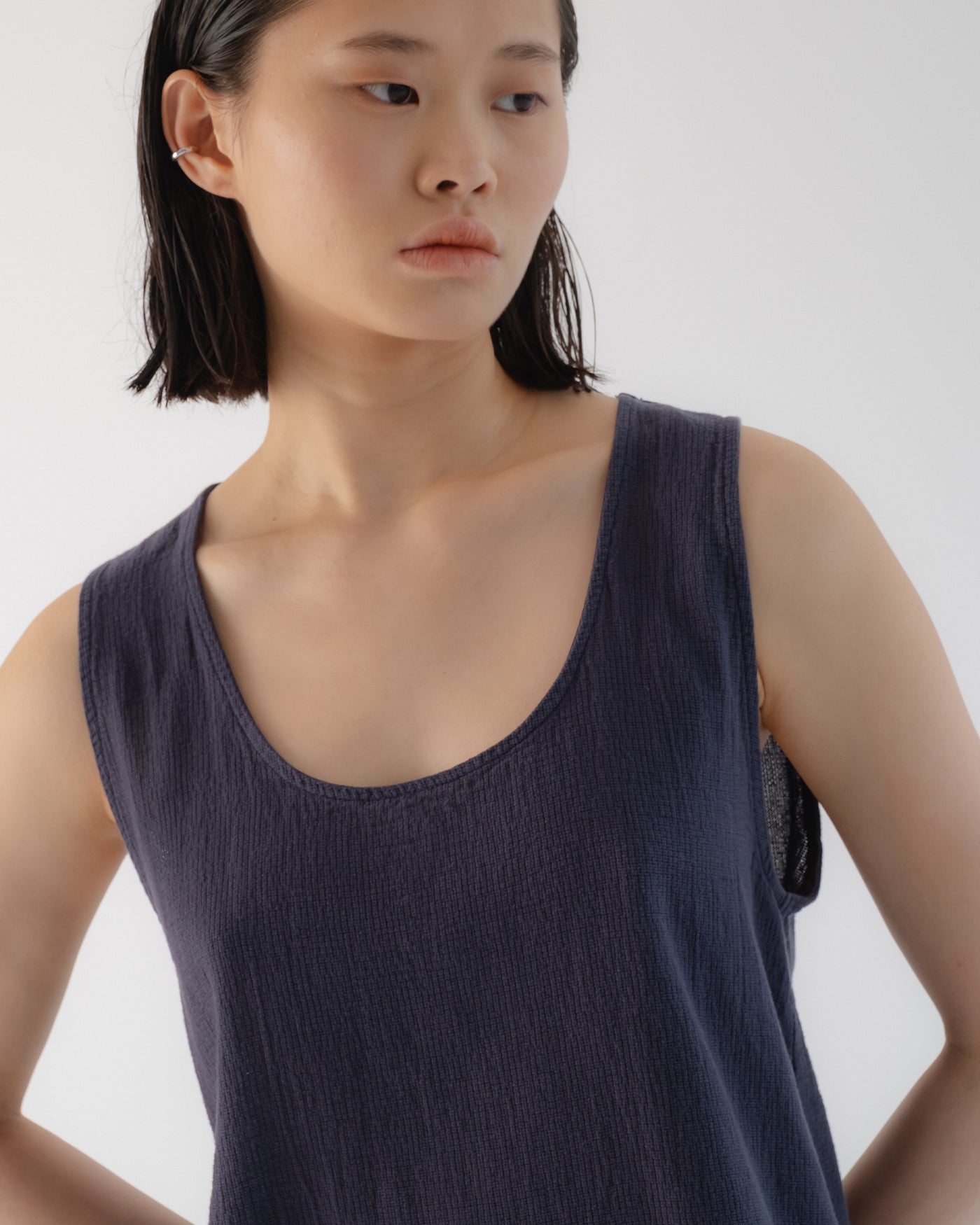 G.o.D Tank Top Gazebo Cotton Navy