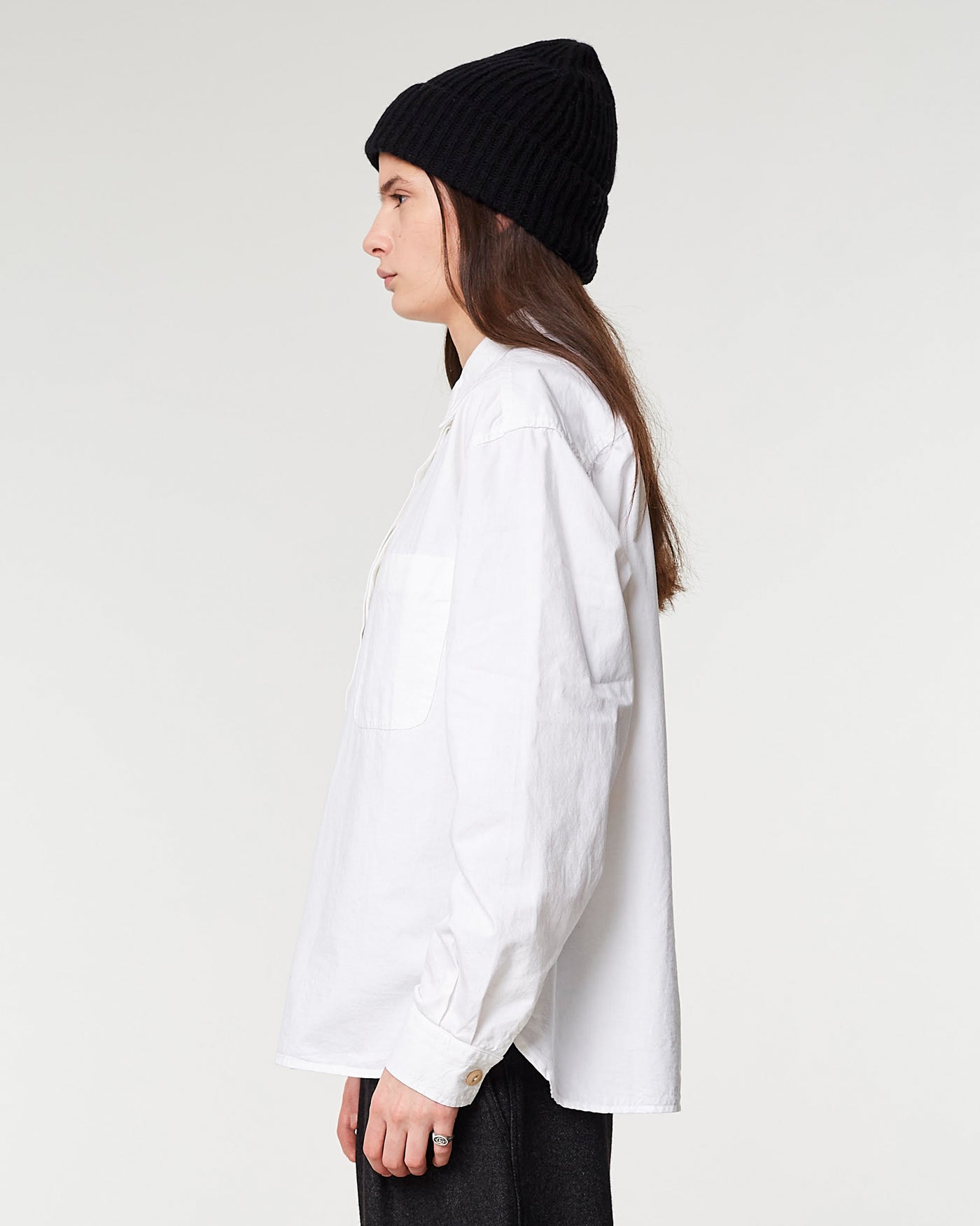 G.o.D Noguchi Shirt Light Cotton Drill White