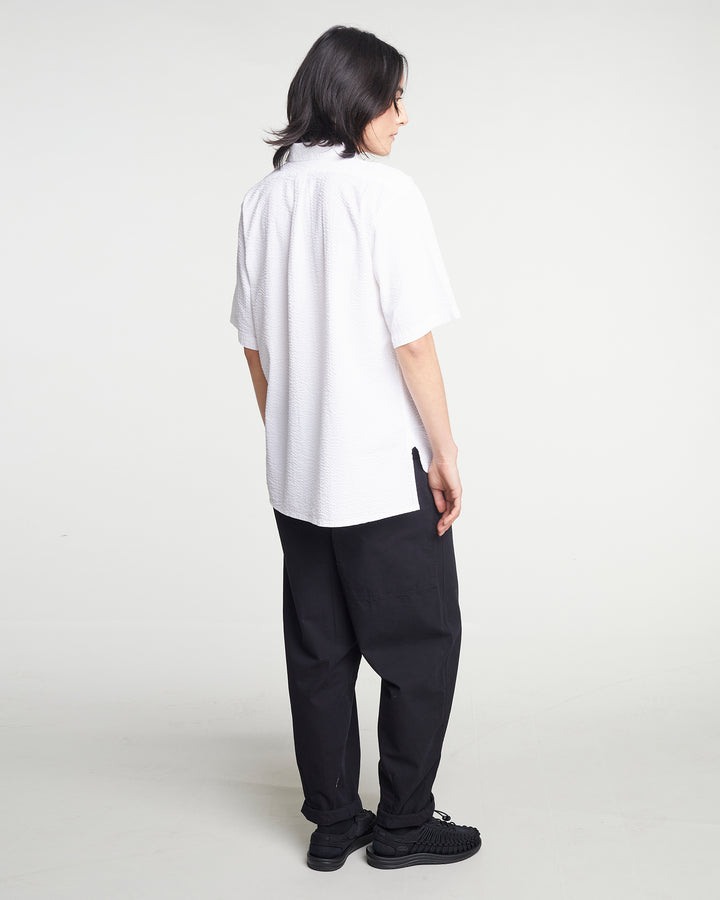 G.o.D Cuban Shirt Seersucker White