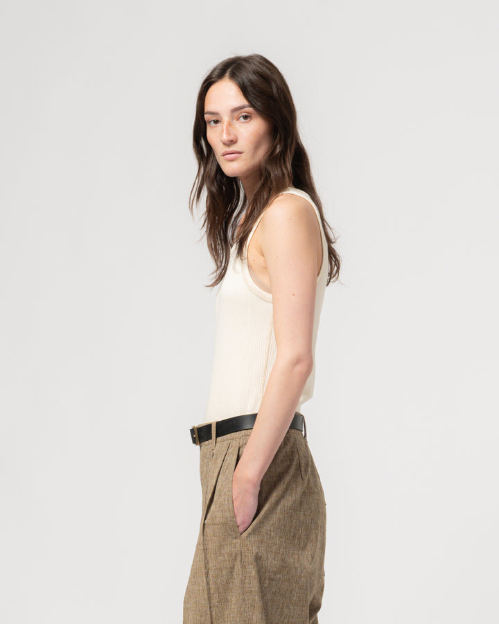 G.o.D Body Top Military Rib Ecru