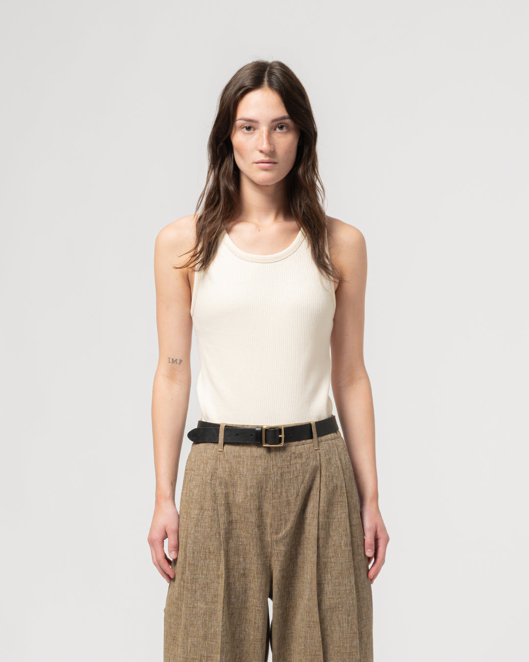 G.o.D Body Top Military Rib Ecru