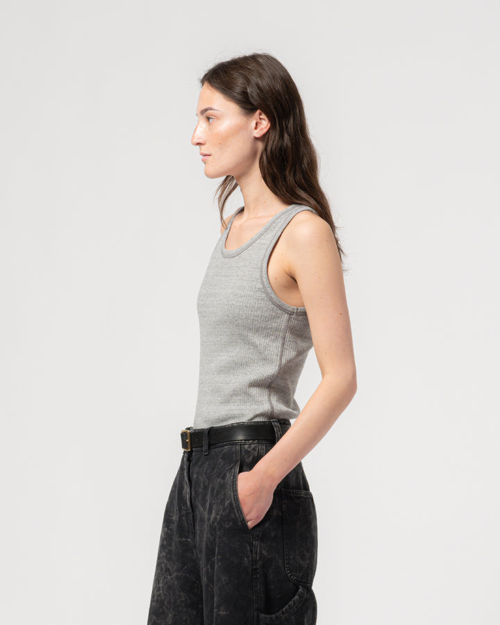 G.o.D Body Top Military Rib Grey Melange