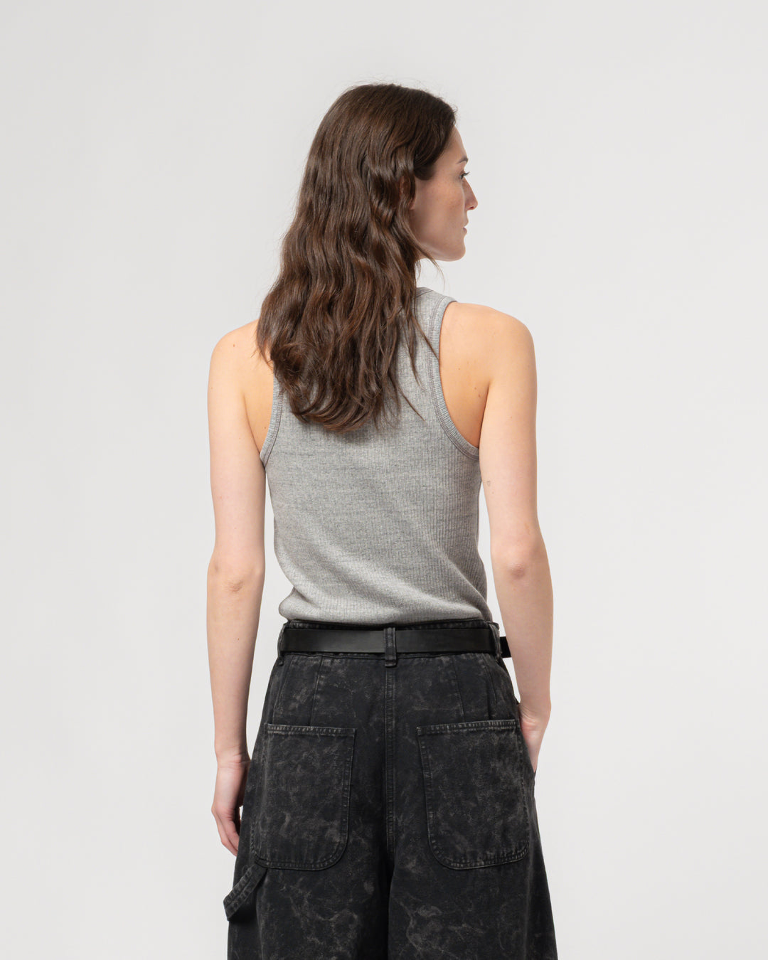 G.o.D Body Top Military Rib Grey Melange