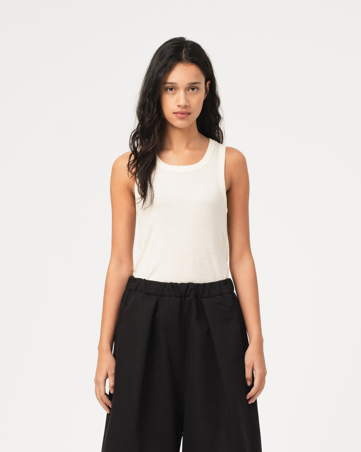 G.o.D Body Top Rib Wool Off White