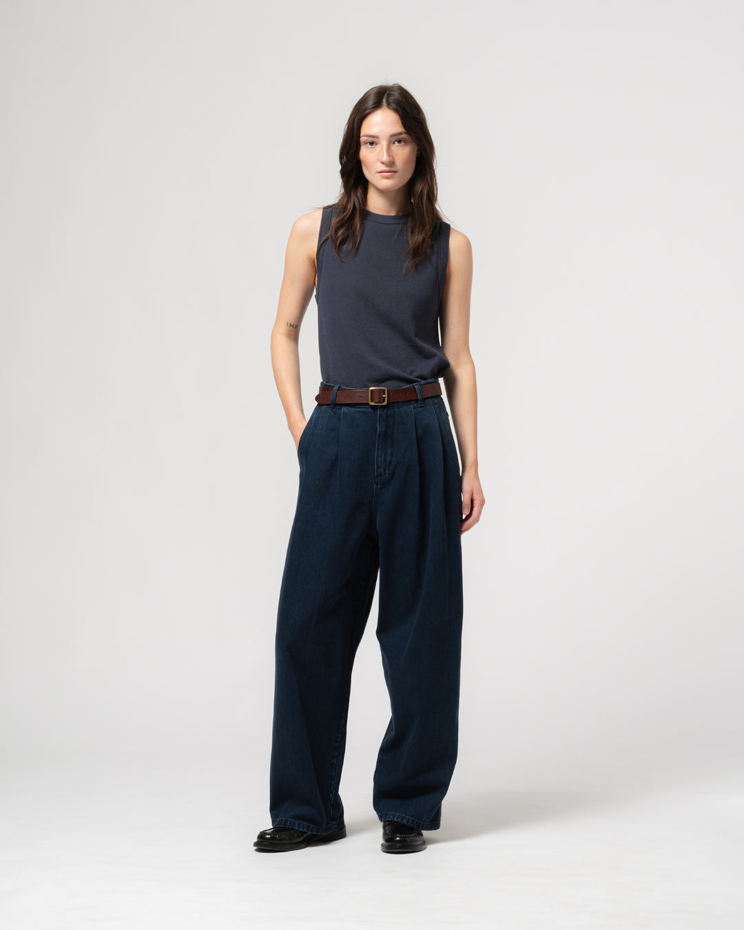 G.o.D Johnny Top Cotton Hemp India Blue