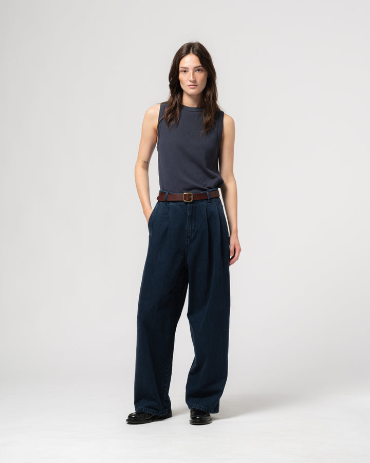 G.o.D Johnny Top Cotton Hemp India Blue