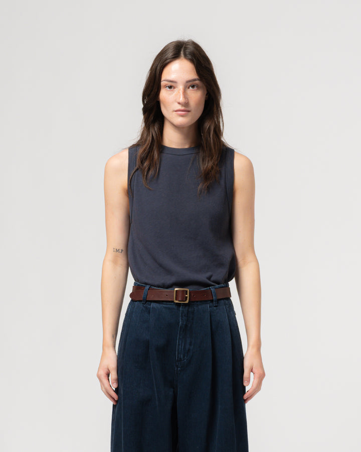 G.o.D Johnny Top Cotton Hemp India Blue