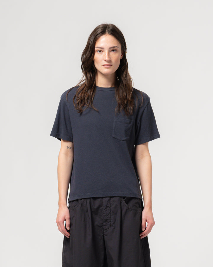 G.o.D Pocket T Cotton Hemp India Blue