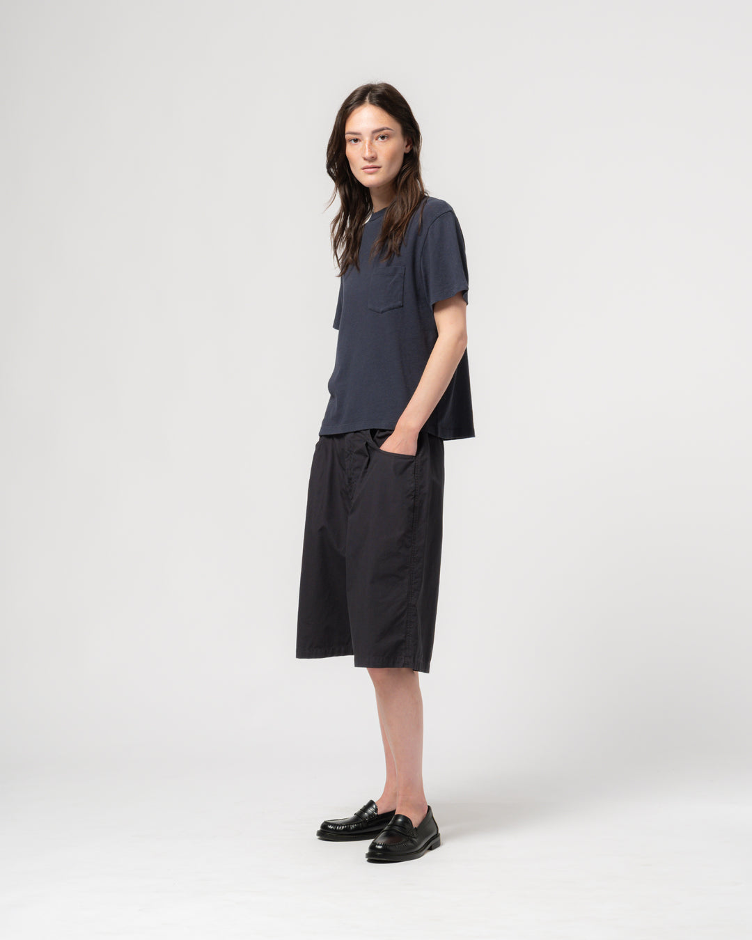 G.o.D Pocket T Cotton Hemp India Blue