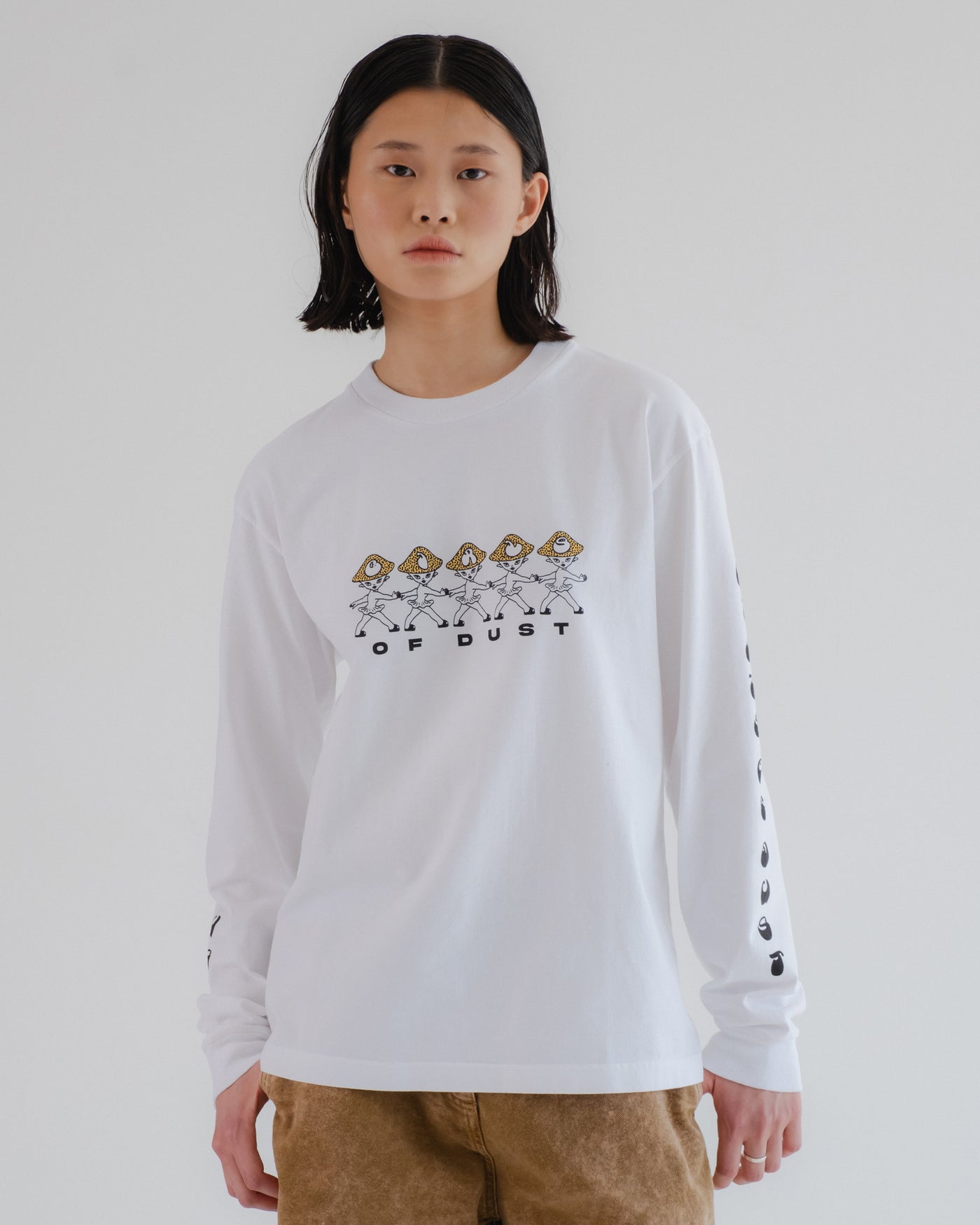 G.o.D Mushroom Long Sleeve T Basic Jersey White