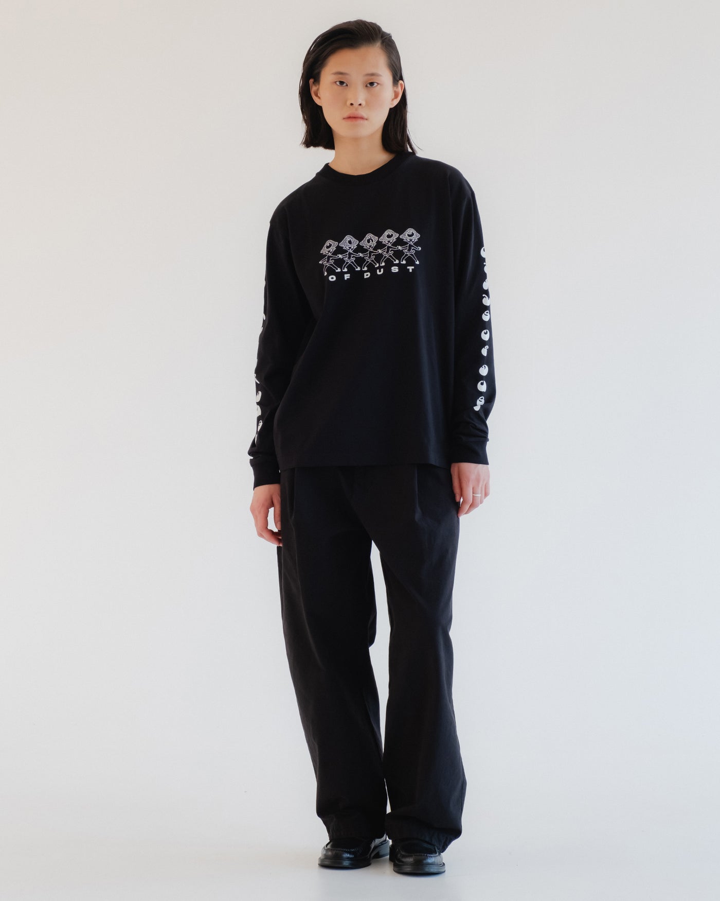 G.o.D Mushroom Long Sleeve T Basic Jersey Black