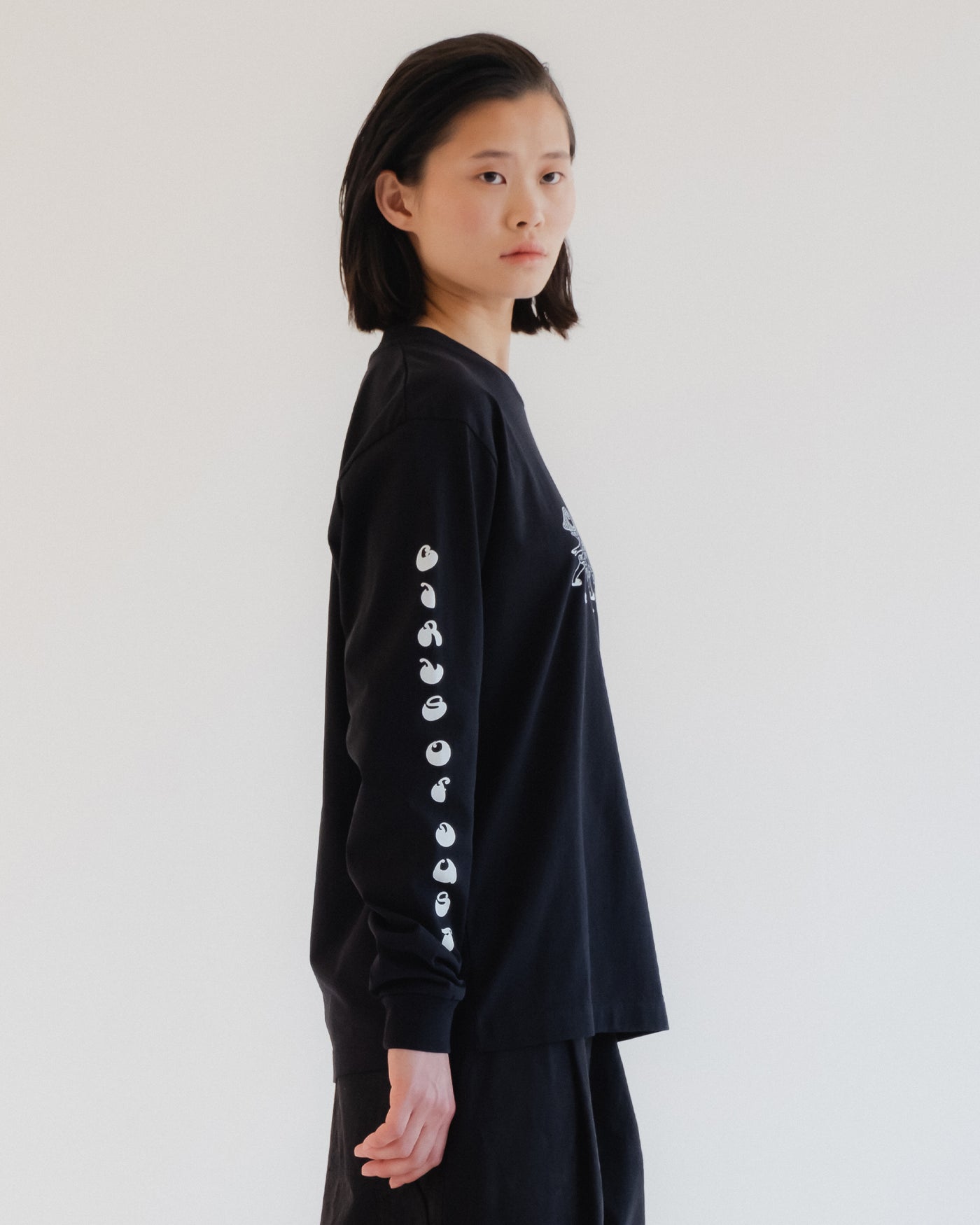 G.o.D Mushroom Long Sleeve T Basic Jersey Black