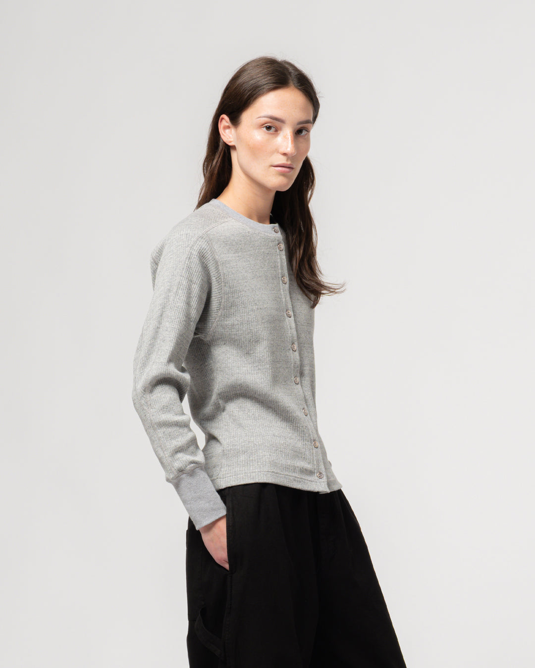 G.o.D Button Down Military Rib Grey Melange