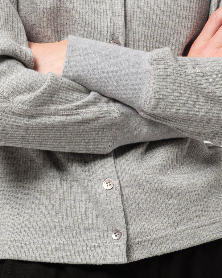 G.o.D Button Down Military Rib Grey Melange