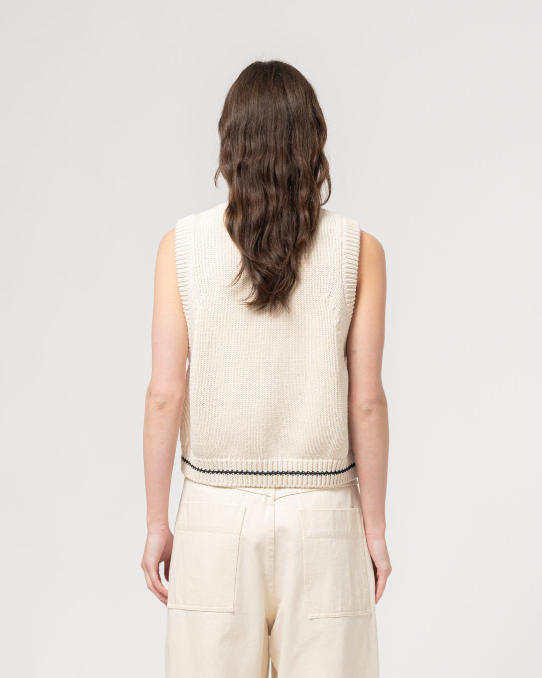 G.o.D Ivy Vest Cotton Knit Ecru