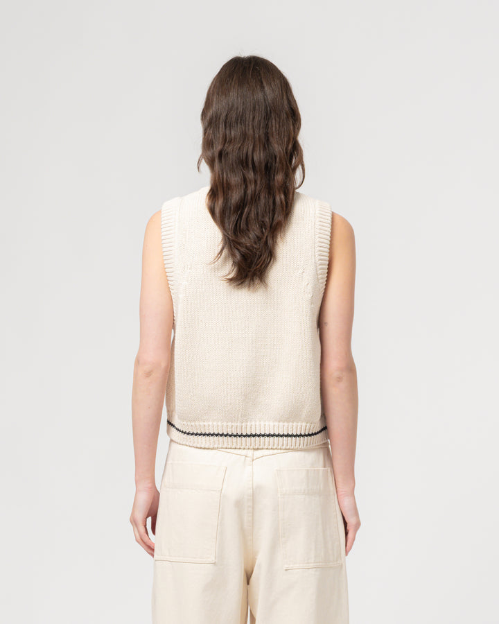 G.o.D Ivy Vest Cotton Knit Ecru