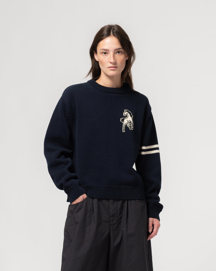 G.o.D League Sweater Cotton Knit India Blue