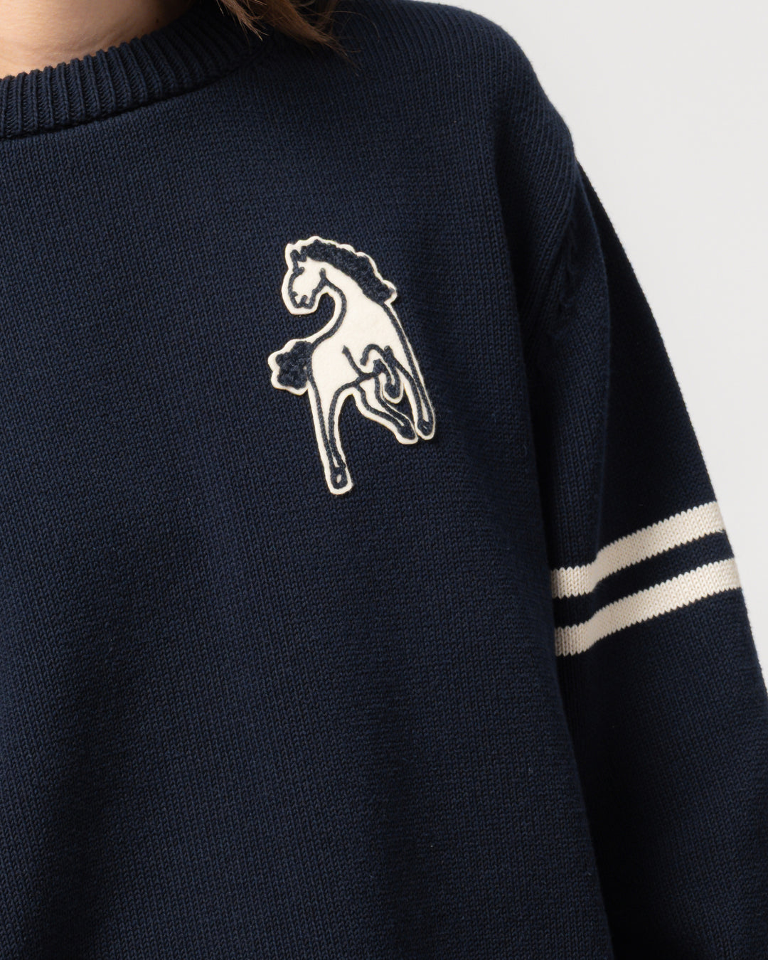 G.o.D League Sweater Cotton Knit India Blue